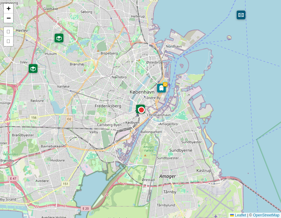 The OpenSAK map open in its own floating pop-out window, separate from the main window